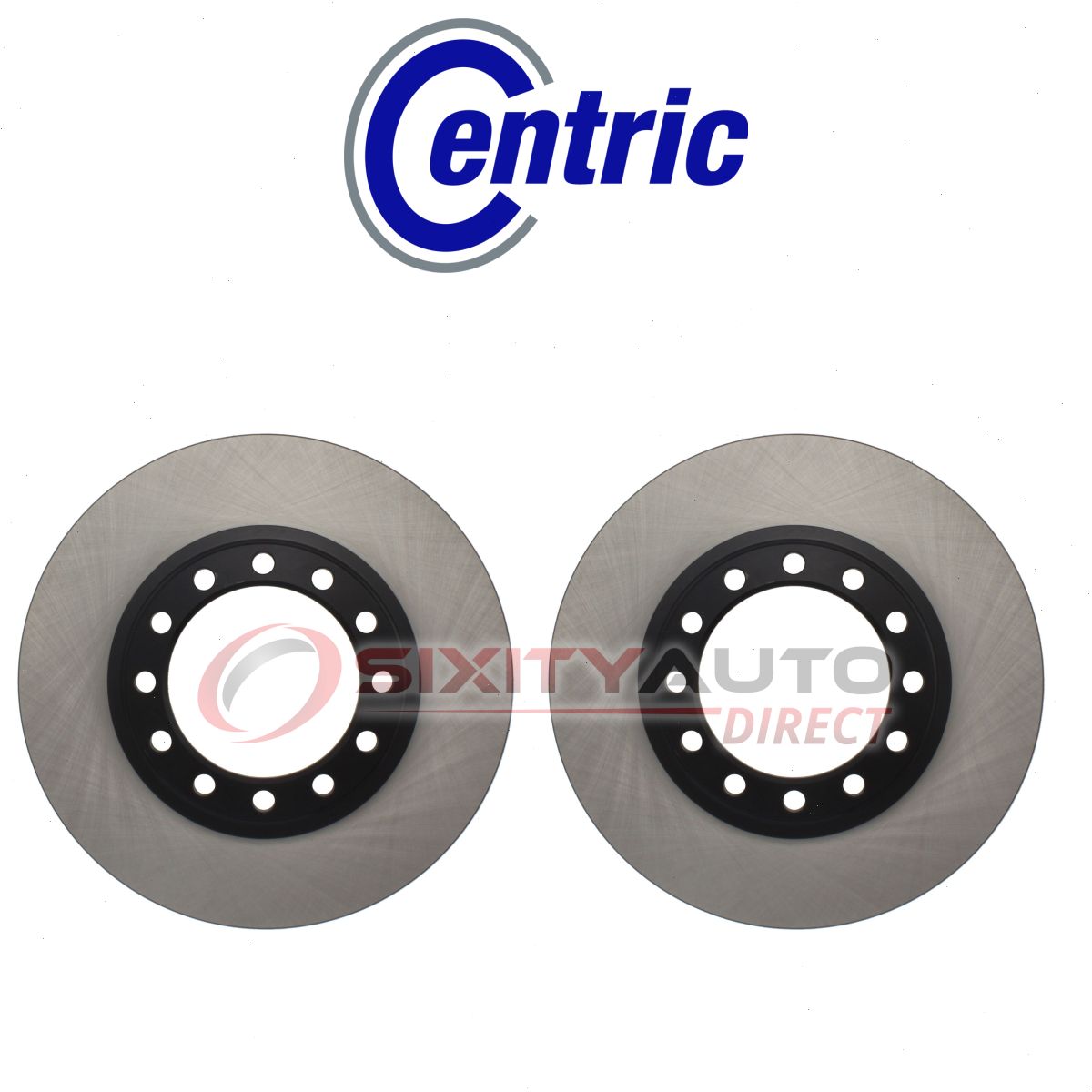 2 pc Centric Premium Front Disc Brake Rotor for 2017-2022 Chevrolet LCF mq