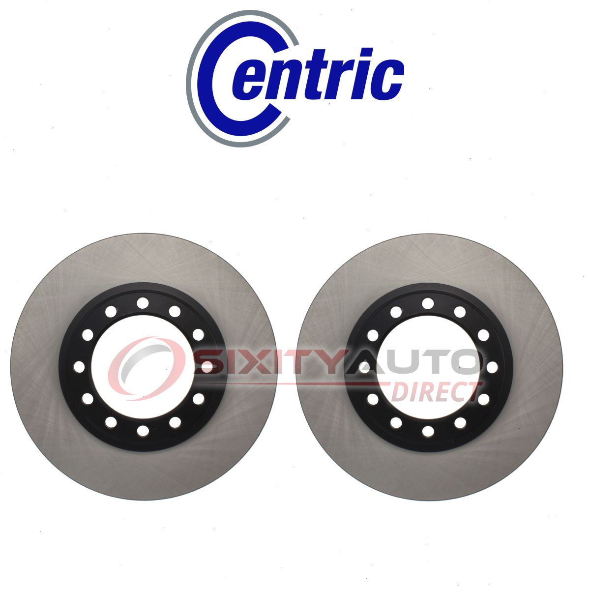 2 pc Centric Premium Front Disc Brake Rotor for 1998-2009 GMC W4500 Forward rm